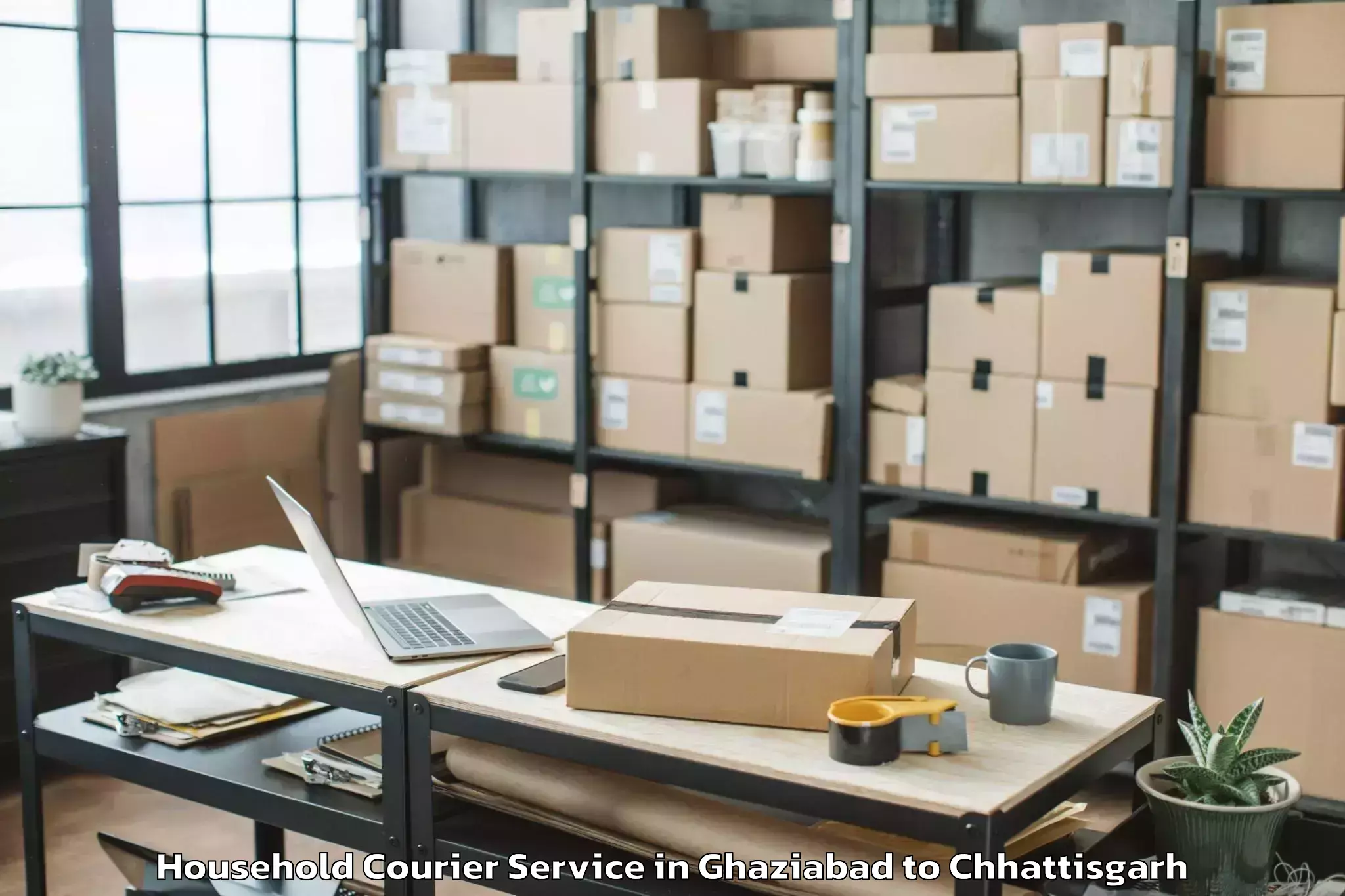 Book Ghaziabad to Kawardha Household Courier